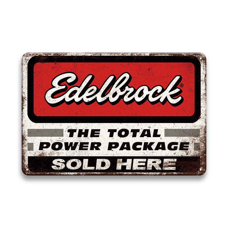 TIN SIGN EDELBROCK THE TOTAL POWER PACKAGE