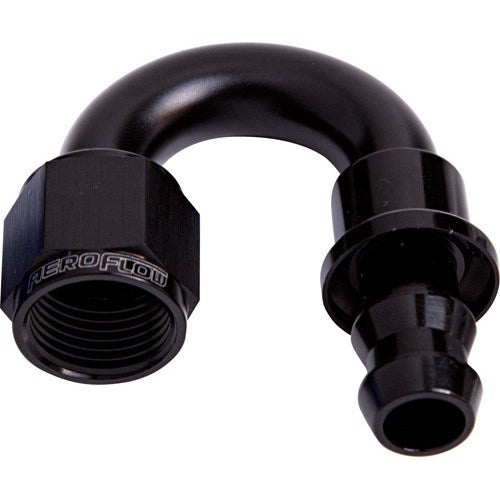 HOSE END -12 180deg for PUSH FIT HOSE BLACK