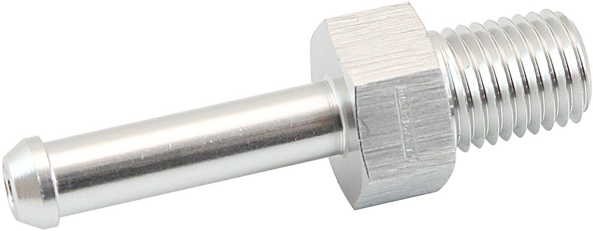 ADAPTER 1/16m npt to 1/16 BARB SILVER