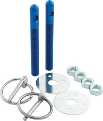 BONNET PINS 3/8in FLIP OVER ALLOY BLUE