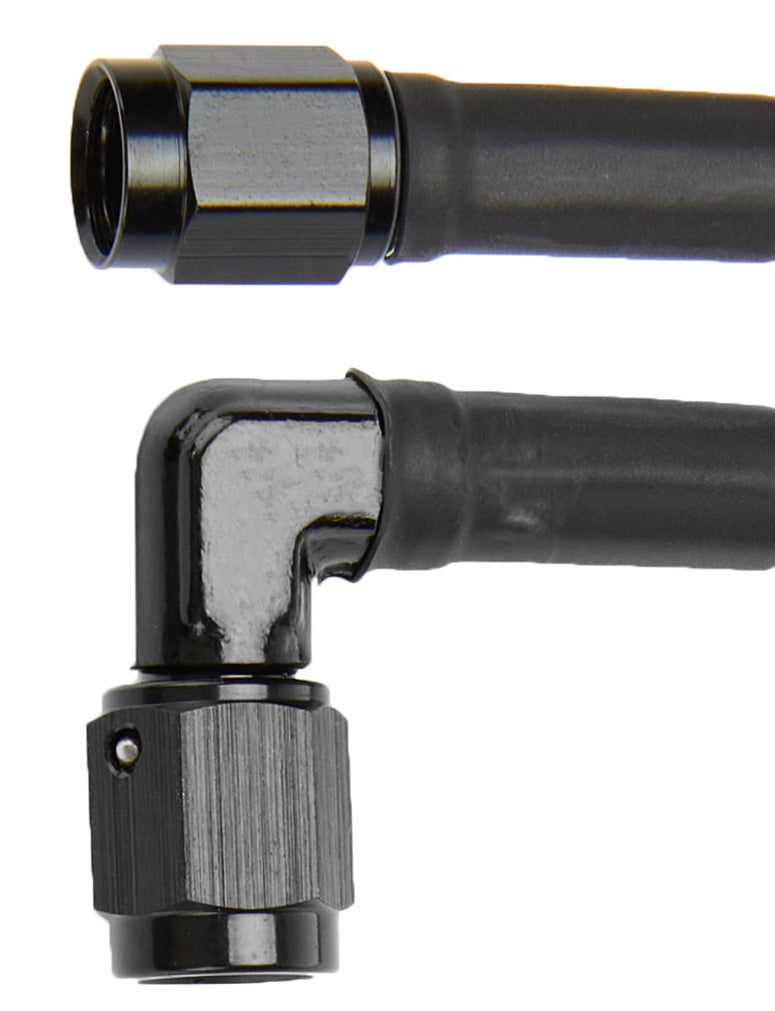 BRAKE HOSE -3 21in straight/90 degree BLACK