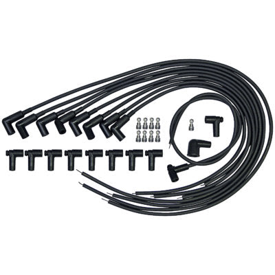 LEAD SET 8mm V8 90deg/90deg HEI BLACK SPIRO