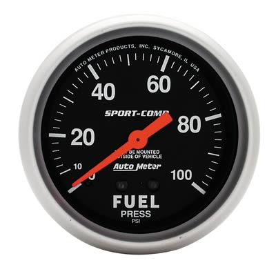 GAUGE FUEL PRESS 2-5/8in 0-100psi SPORTCOMP