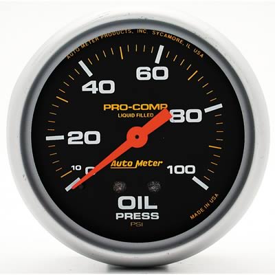 GAUGE OIL PRESSURE 2-5/8in 0-100psi PROCOMP LIQUID
