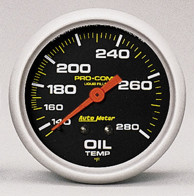 GAUGE OIL TEMP 2-5/8in 140-280f PROCOMP LIQUID FIL