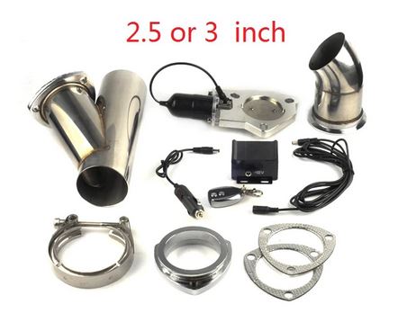 EXHAUST CUT OUTS ELECTRIC 2-1/2in with Y PIPE PAIR