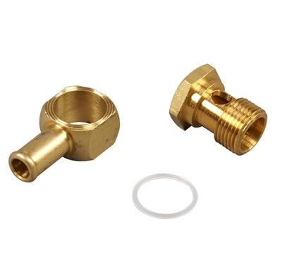 BANJO & BOLT 5/8-20 EDELBROCK to 3/8 HOSE BARB