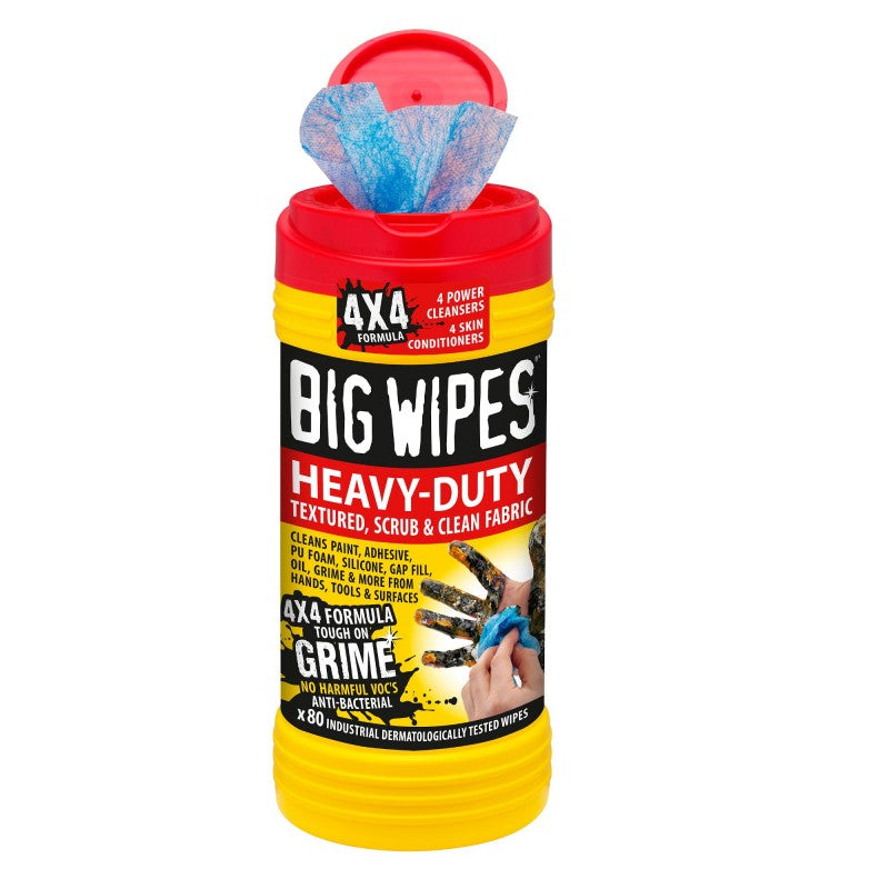HEAVY DUTY SCRUB CLEAN WIPES TUB OF 80