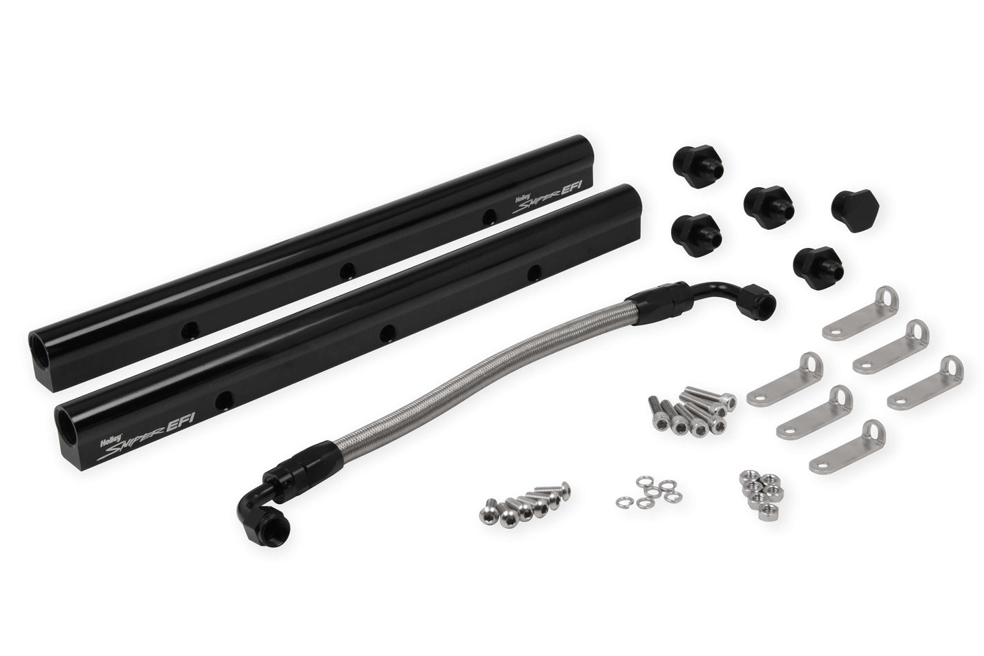 FUEL RAIL GM LS-SERIES KIT BLACK ANODIZED