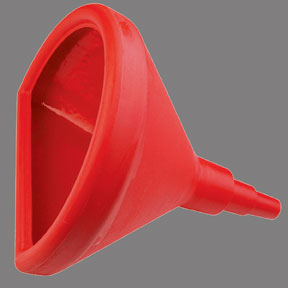 FUNNEL 14in D SHAPED RED