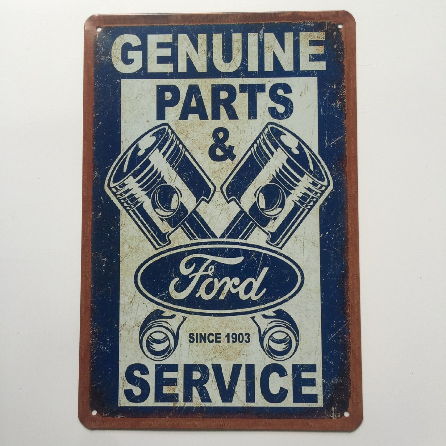 TIN SIGN FORD GENUINE PARTS & SERVICE SINCE 1903
