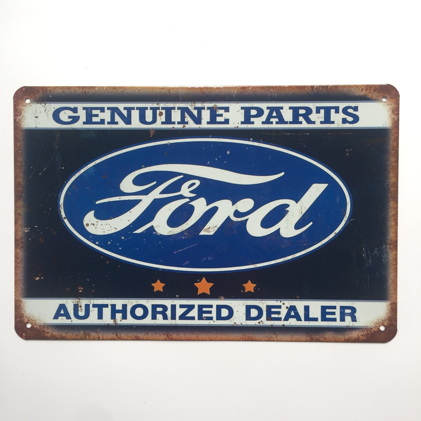 TIN SIGN FORD GENUINE PARTS AUTHORIZED DEALER