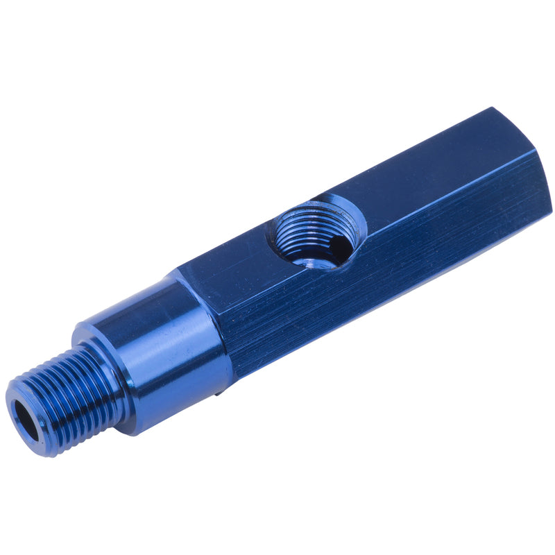 ADAPTER OIL PRESSURE 1/8m 1/8f 1/8f npt SIDE BLUE