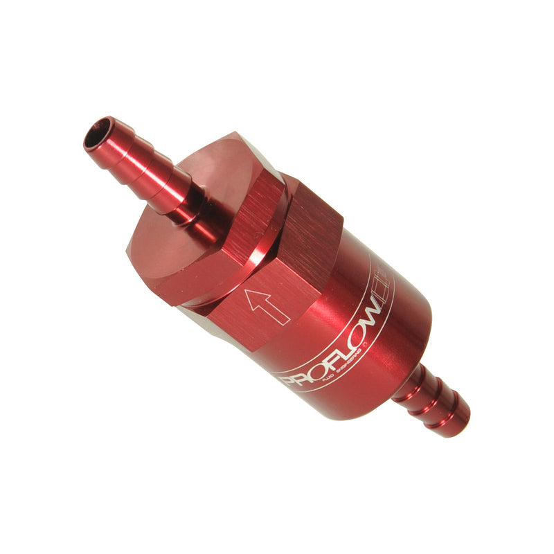 FUEL FILTER 1/2m BARB 30 MICRON RED