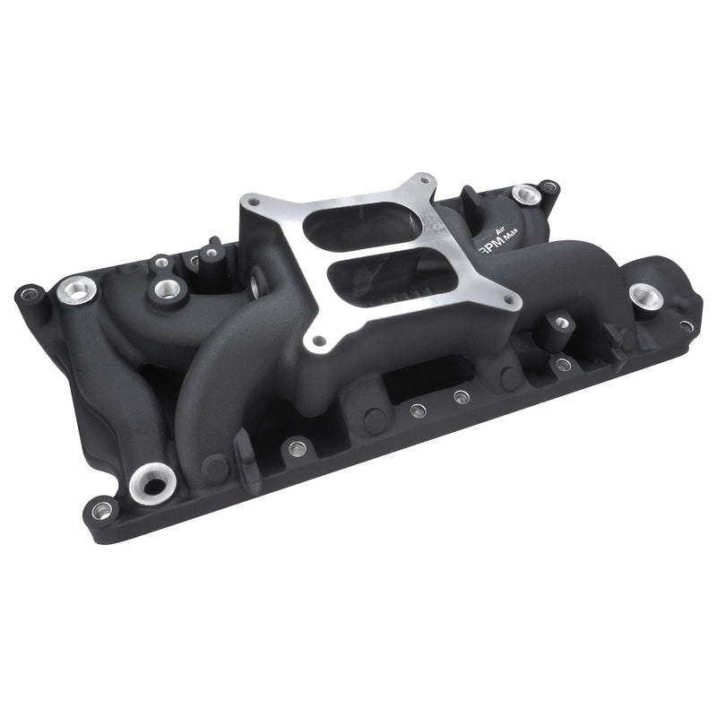 INTAKE FORD 289-302w AIR MAX DUAL PLANE BLACK PROF