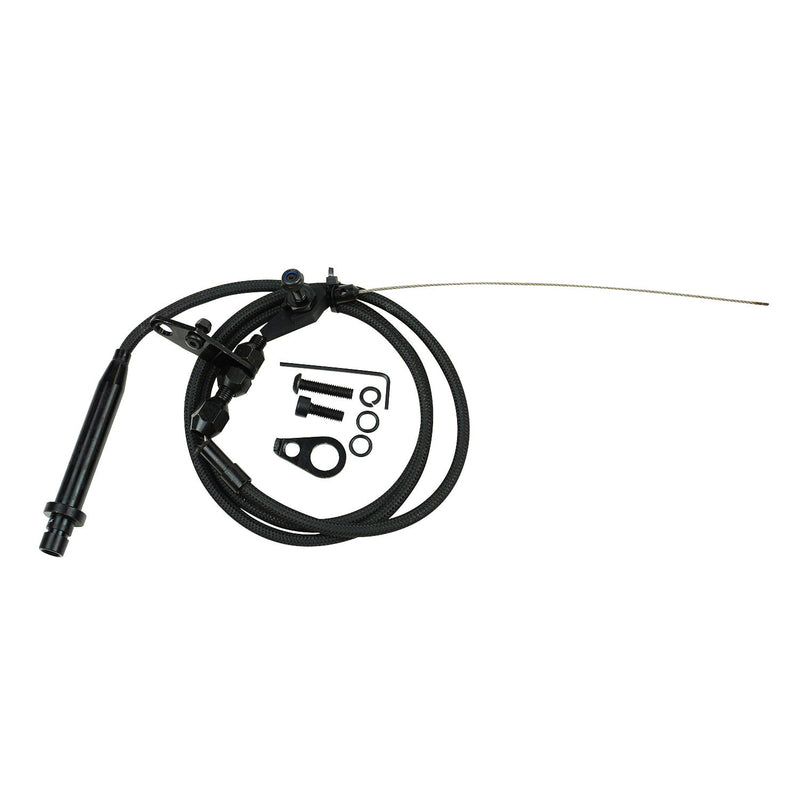 KICKDOWN CABLE TH350 BRAIDED BLACK