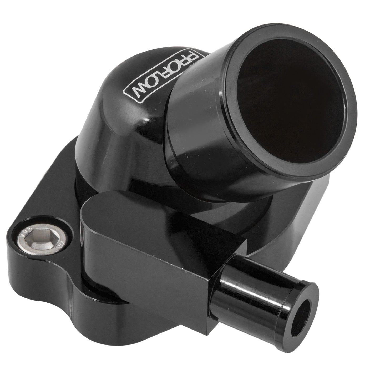 WATER NECK HOLDEN V8 45deg SWIVEL ALLOY BLACK