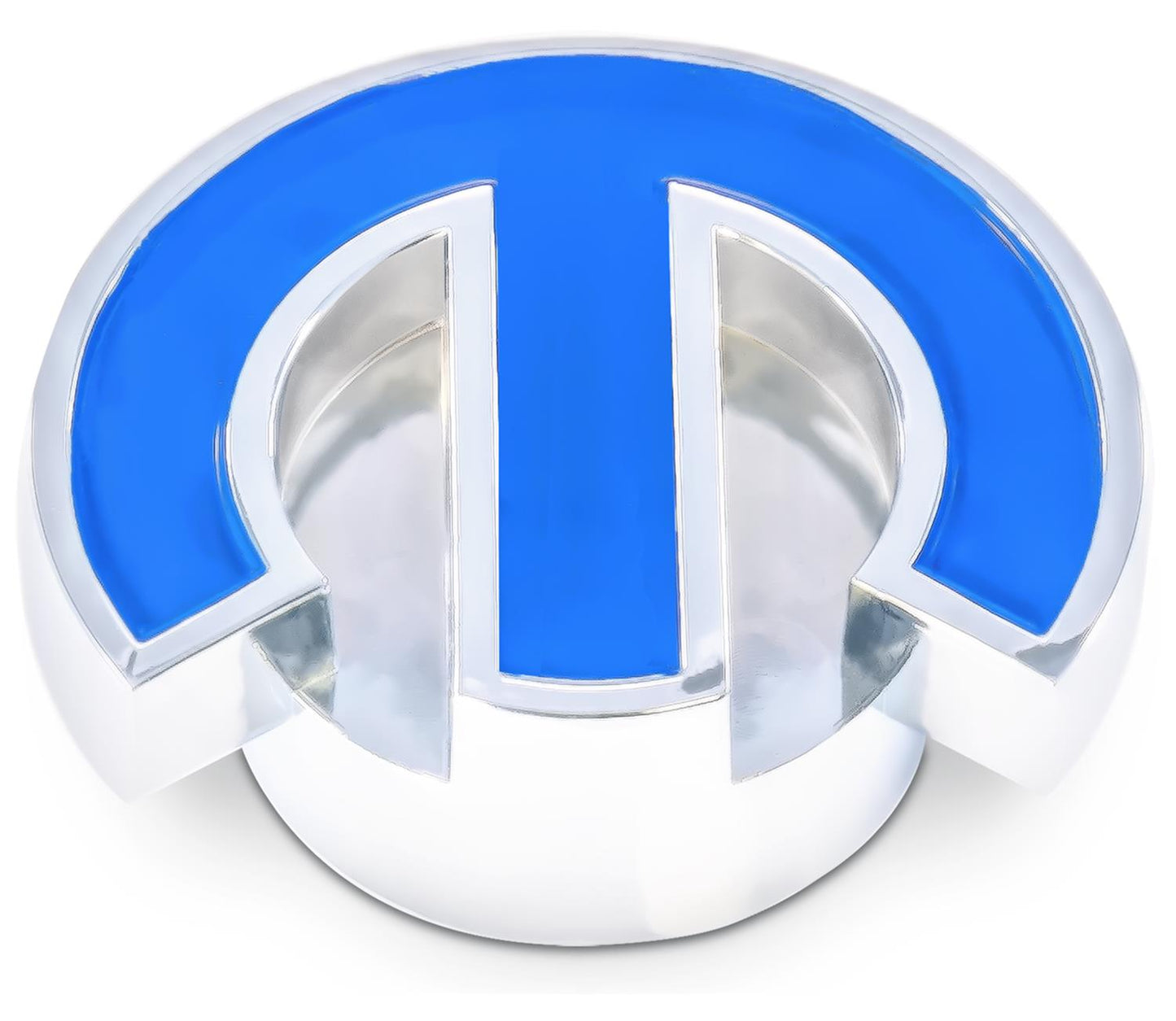 WING NUT MOPAR CHROME with BLUE LOGO
