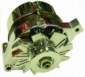ALTERNATOR FORD 100amp CHROME EXT REG