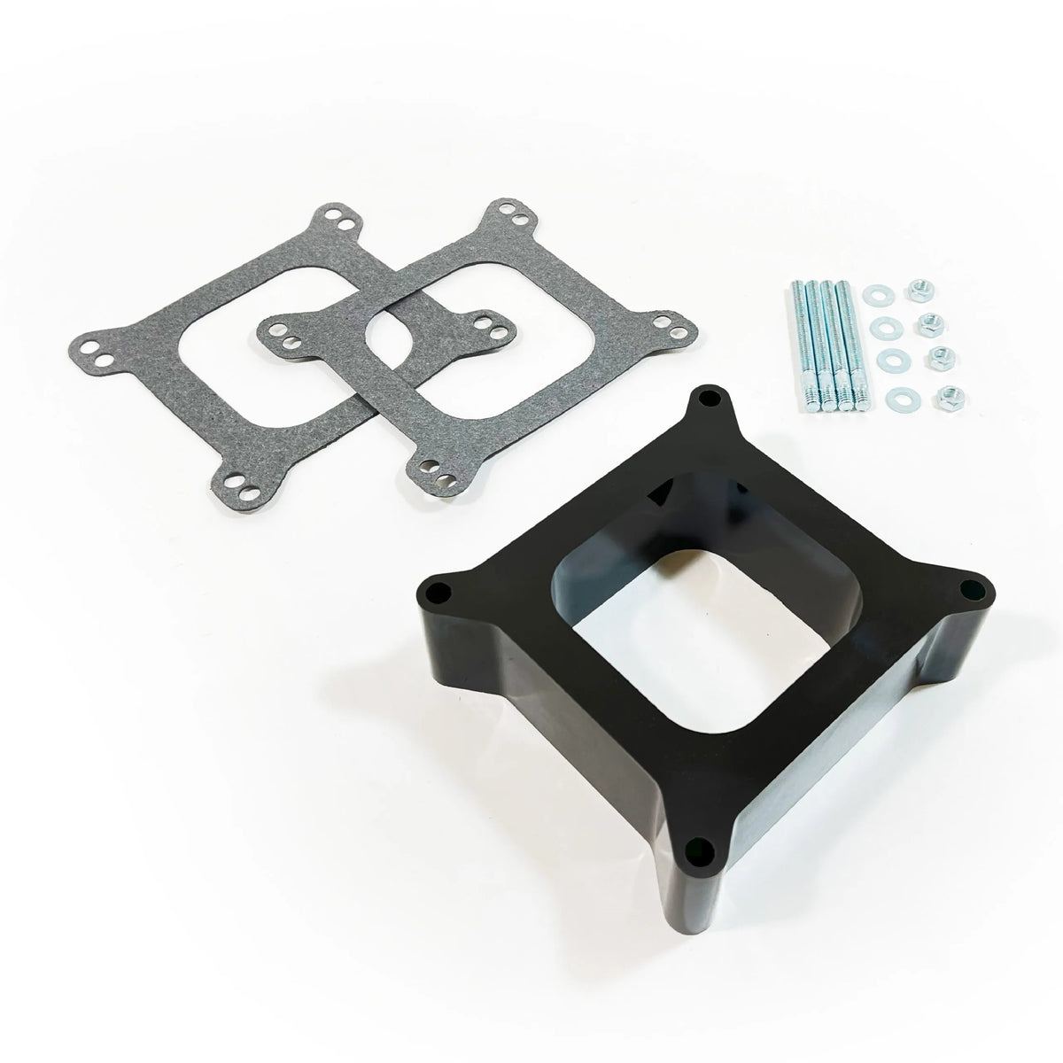 CARB SPACER SQ BORE 2in PHENOLIC OPEN