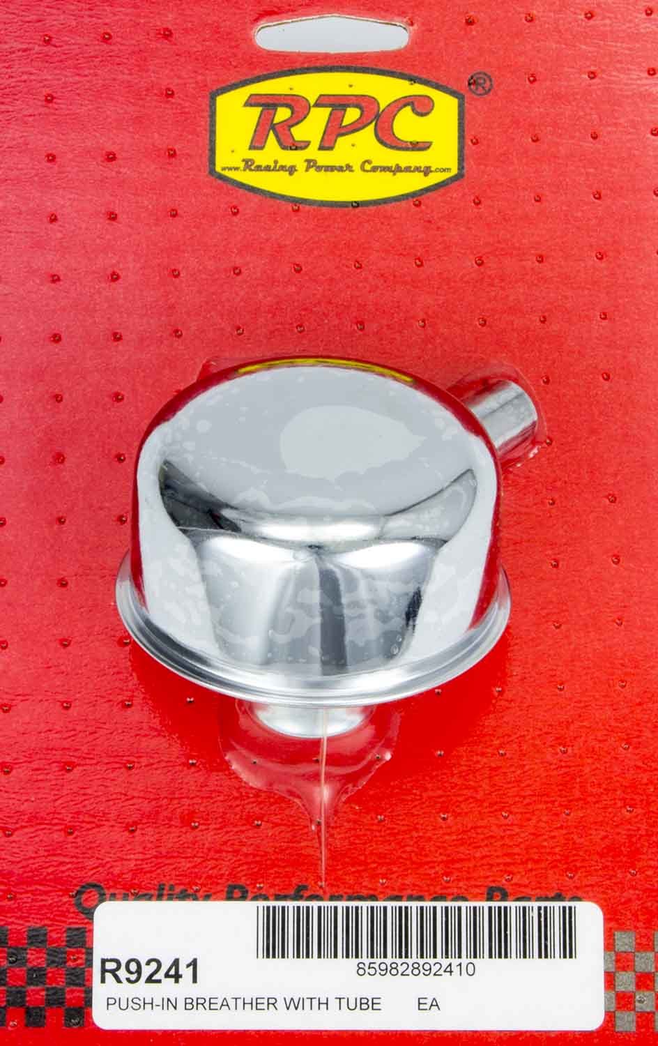 BREATHER PUSH ON CHROME with 1/2in PCV EXT