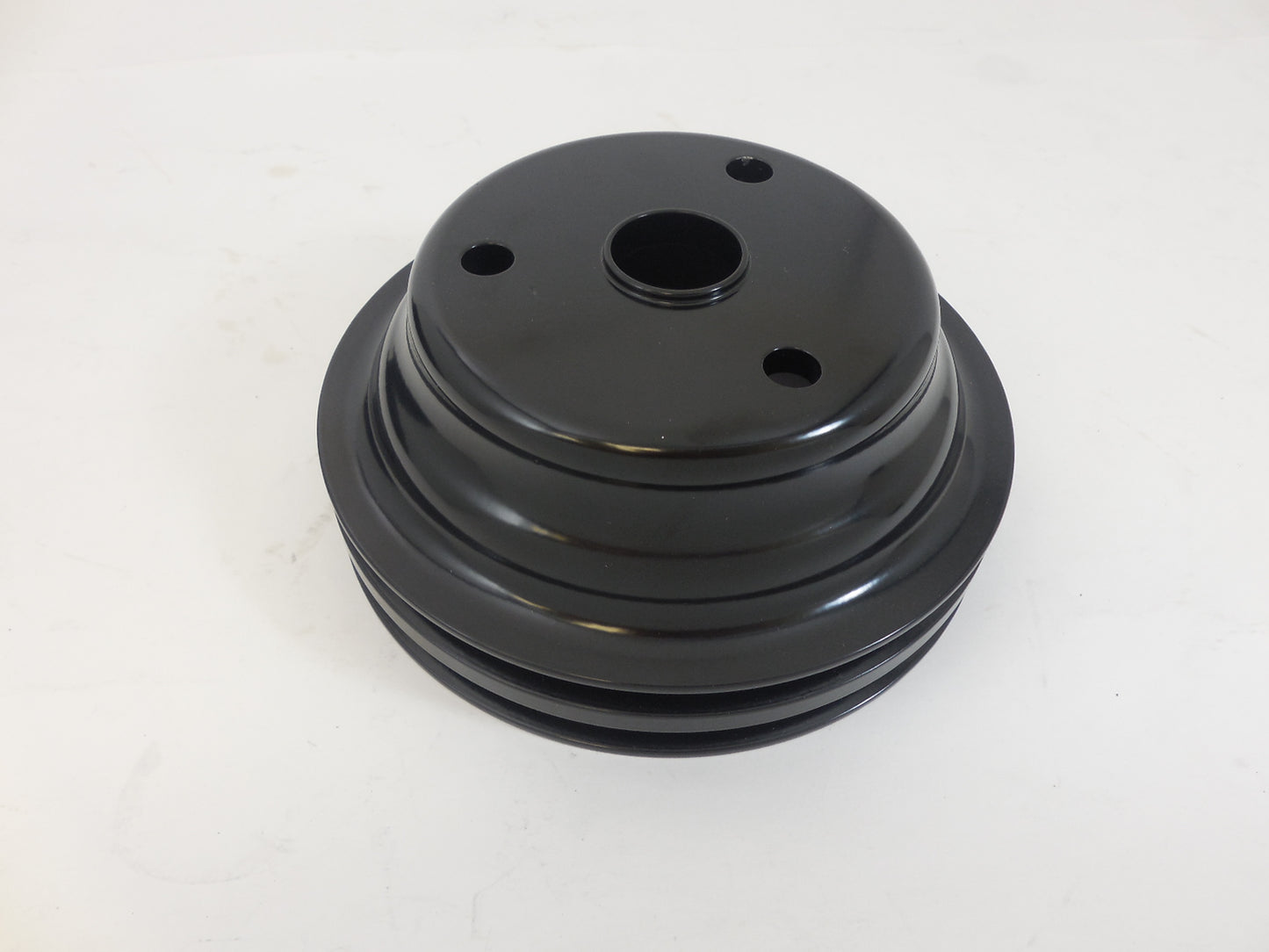 PULLEY CHEV SB LOWER 2 GROOVE ALLOY LWP BLACK