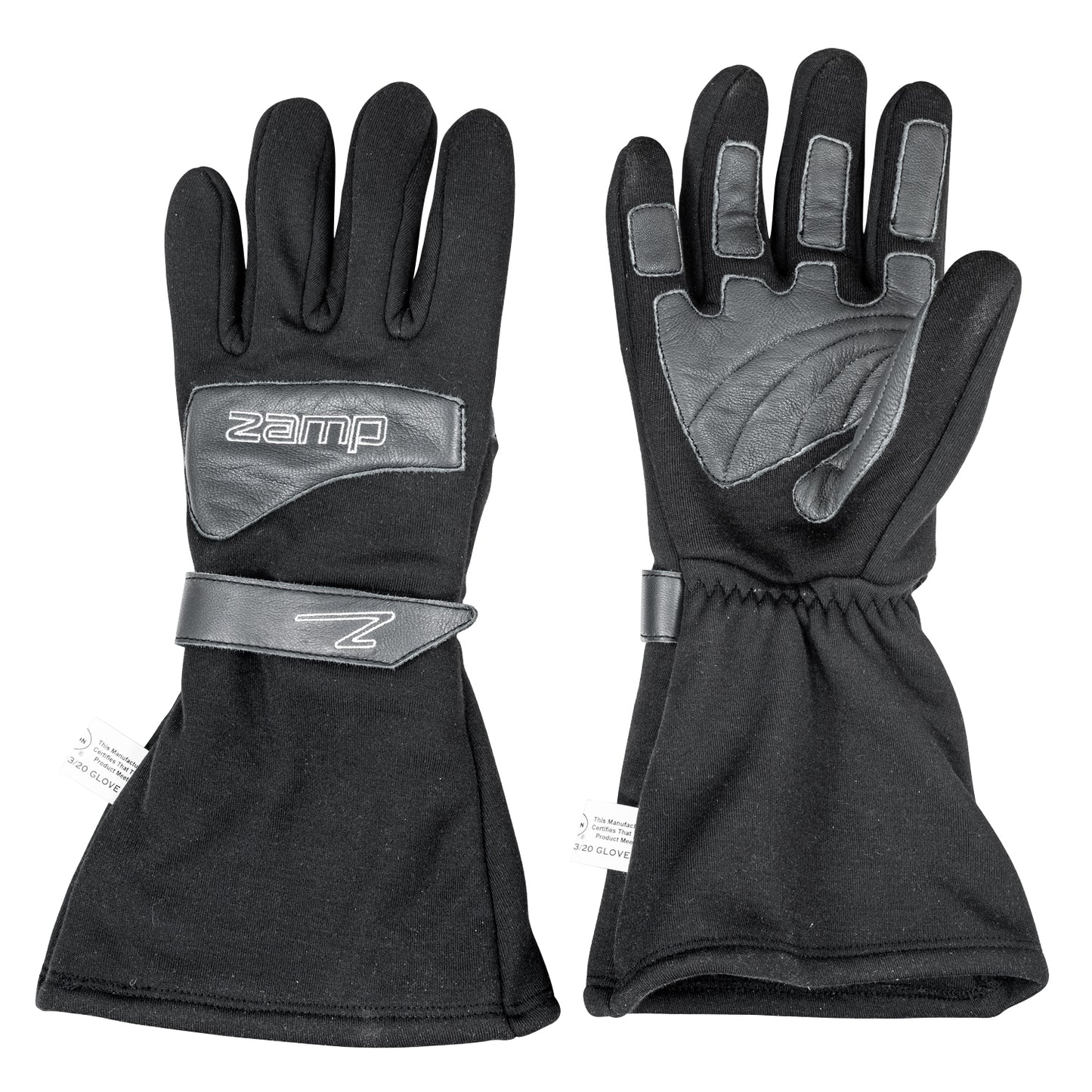GLOVES ZR-DRAG XL BLACK SFI 3.3/20 ZAMP
