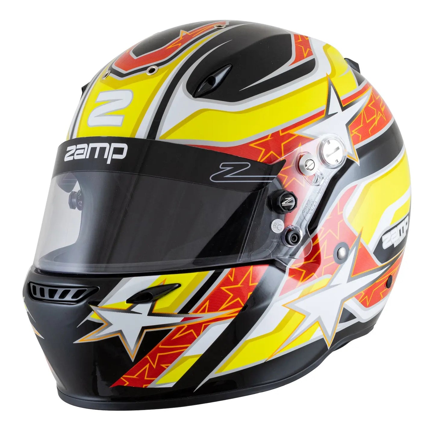 HELMET size MEDIUM GLOSS Blk/Yel/Org ZR-72 SA2020