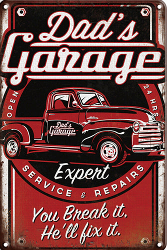 TIN SIGN GARAGE MECHANIC ON DUTY 24/7 FULL SERVICE