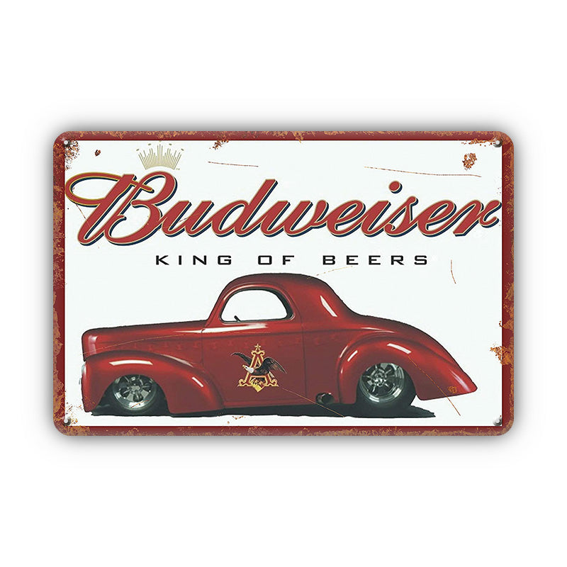 TIN SIGN BUDWEISER KING OF BEERS