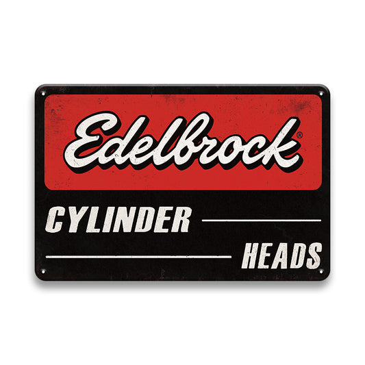 TIN SIGN ELELBROCK CYLINDER HEADS