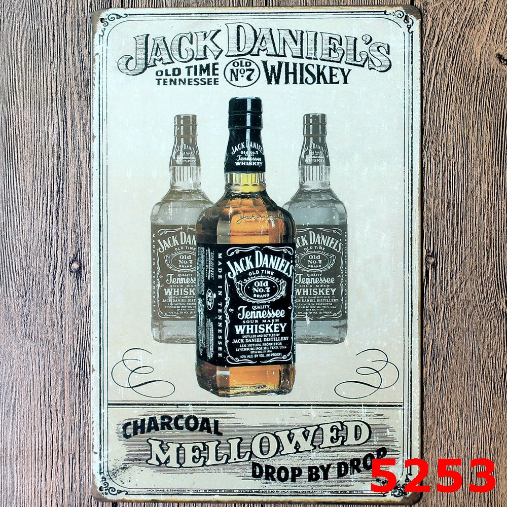 TIN SIGN JACK DANIELS MELLOWED