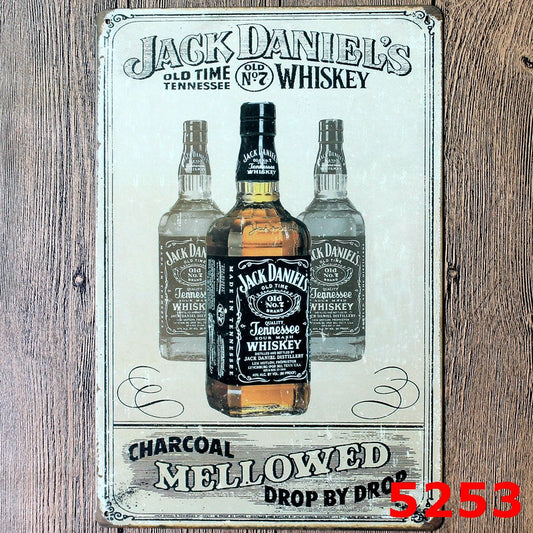 TIN SIGN JACK DANIELS MELLOWED