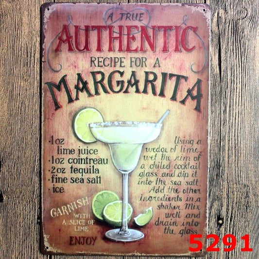 TIN SIGN MARGARITA RECIPE