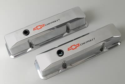 ROCKER COVERS CHEV SB CHEVROLET POLISHED ALLOY