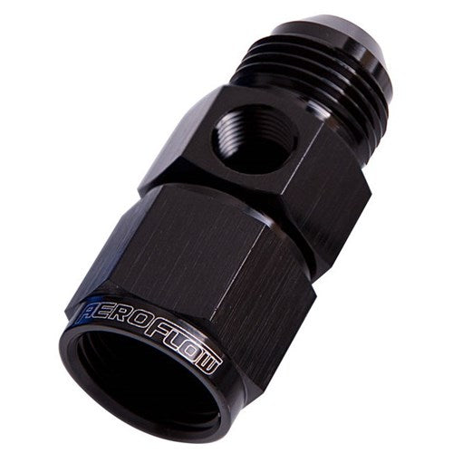 ADAPTER -3f to -3m with 1/8npt PORT BLACK