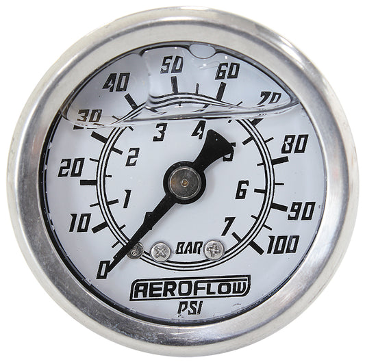 GAUGE FUEL PRESS 1-1/2in 0-100psi 1/8npt LIQUID