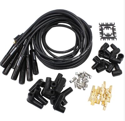 LEAD SET 8.5mm V8 90deg/STR HEI & STD CERAMIC BLK