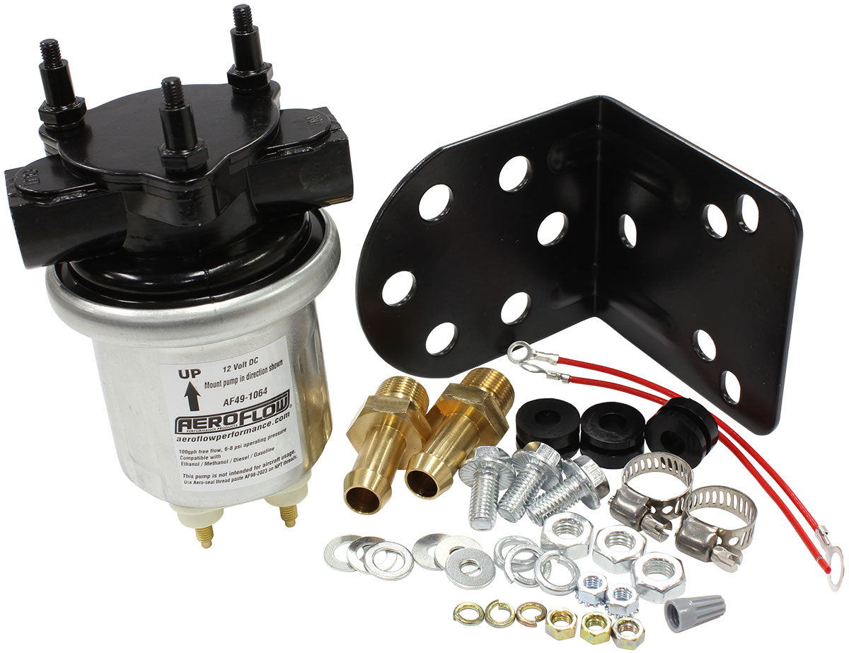 FUEL PUMP ELECTRIC 100gph 6-8psi SILVER COMPACT