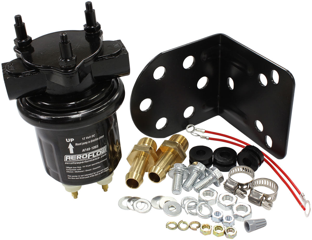 FUEL PUMP ELECTRIC 100gph 14psi BLACK COMPACT