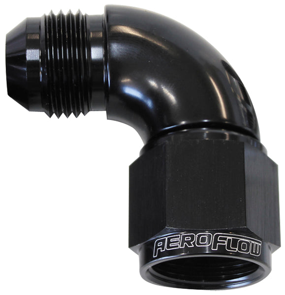 ADAPTER -6f to -6m 90deg FULL FLOW BLACK