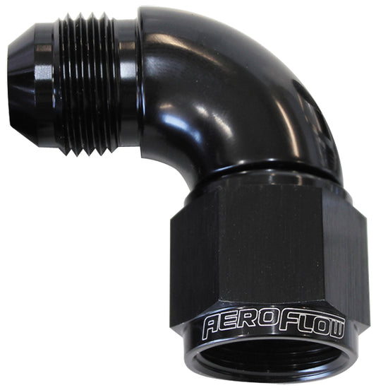 ADAPTER -6f to -6m 90deg FULL FLOW BLACK