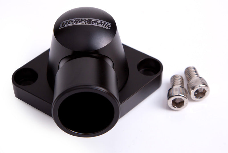 WATER NECK CHEV V8 90deg SWIVEL BILLET BLACK