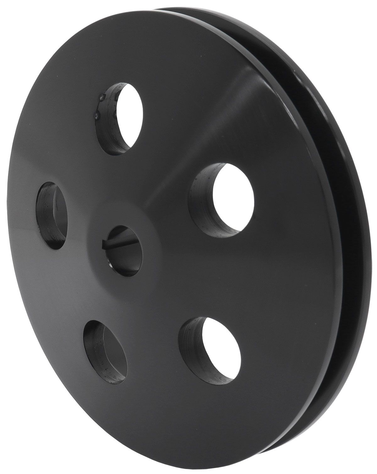 PULLEY CHEV POWER STEER 1 GROOVE ALLOY BLACK