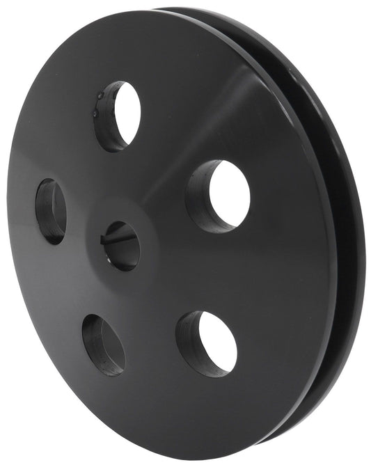 PULLEY CHEV POWER STEER 1 GROOVE ALLOY BLACK