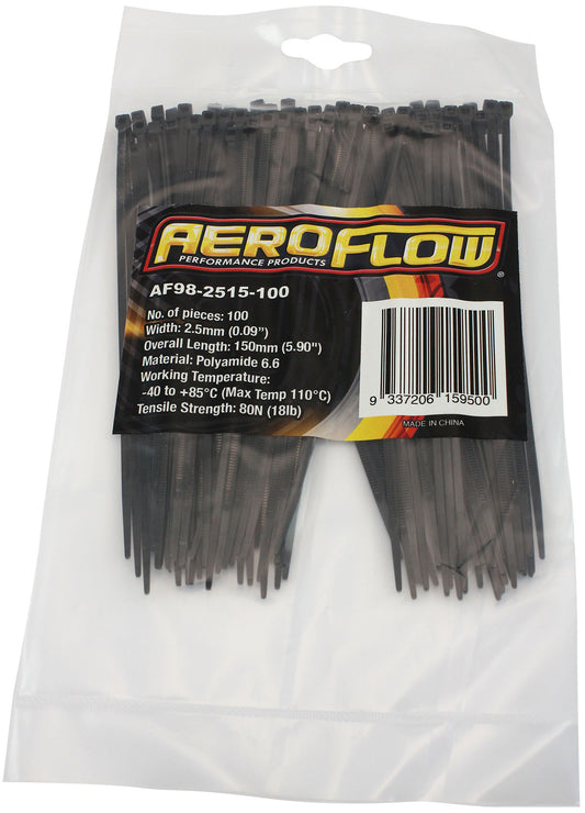 CABLE TIES 2.5mm x 150mm - 100 PACK