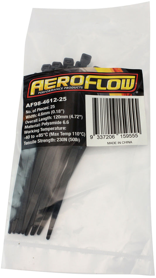 CABLE TIES 4.6mm x 120mm - 25 PACK