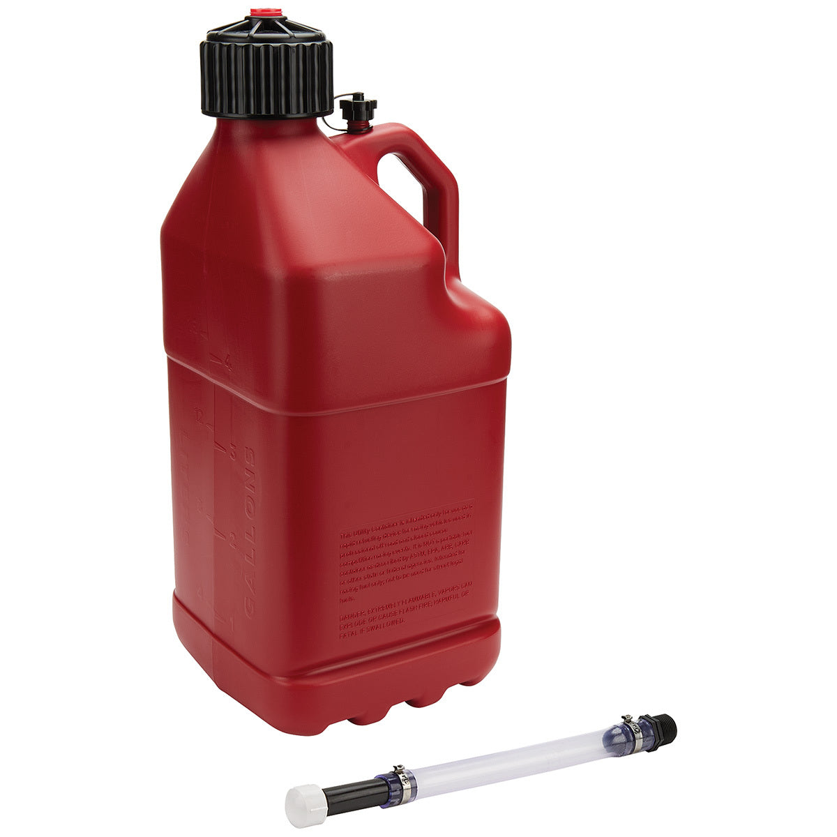 FUEL JUG RED SQUARE 5 gallon 18.93L
