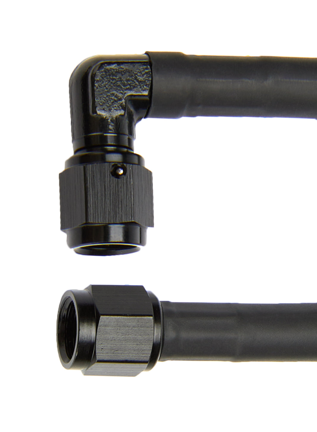 BRAKE HOSE -4 24in straight/90 degree BLACK