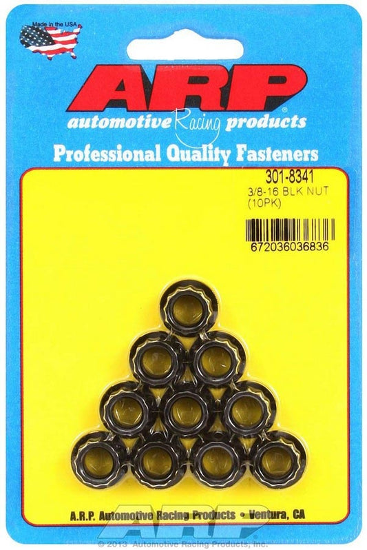 NUT 3/8-16 FLANGED 7/16in 12pt pkt 10
